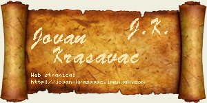 Jovan Krasavac vizit kartica